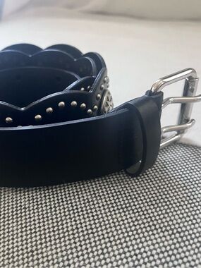 Gorgeous The Kooples Black Studded Leather Belt
